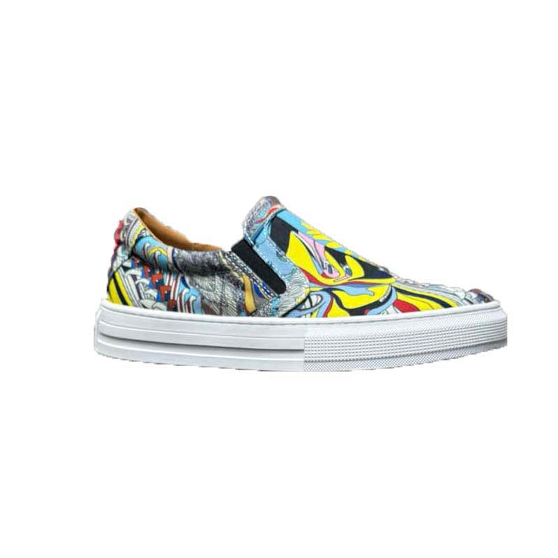 Damen Sneaker Slip-On Bunt Grafik-Design