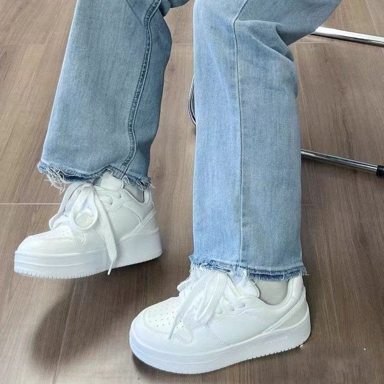 Damen Sneaker Hohe Sohle Weiche Innensohle