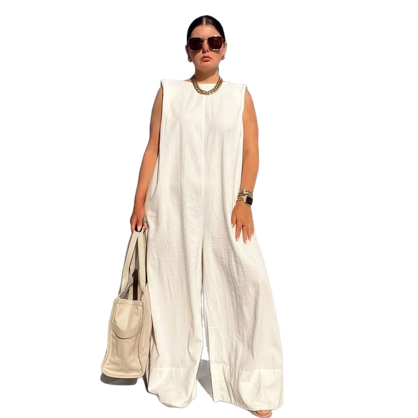 Damen Jumpsuit mit Kapuze und tiefem Rücken
