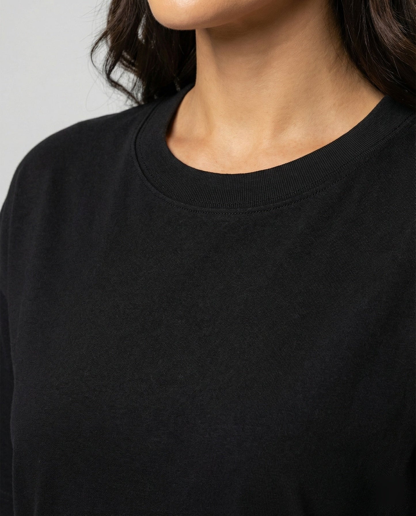 Damen Slim-Fit T-Shirt Kurzarm Baumwolle /