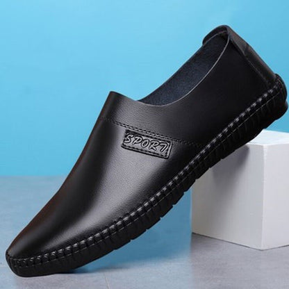 Damen Slip-On Schuhe Leder Bequem