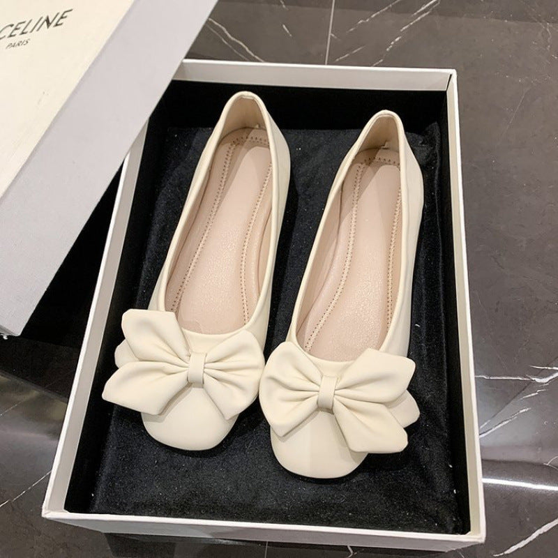 Damen Ballerinas Elegante Schleifen Schnürsenkel Schuhe