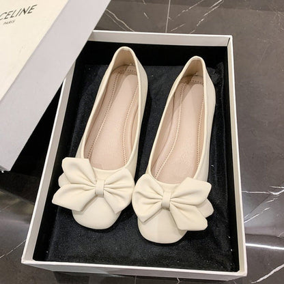 Damen Ballerinas Elegante Schleifen Schnürsenkel Schuhe