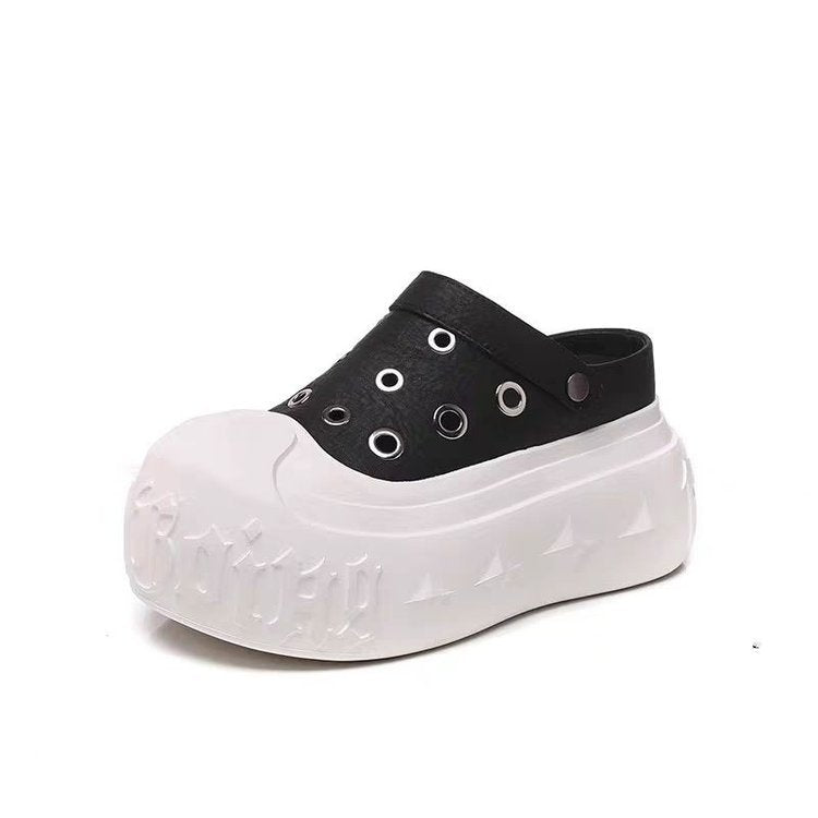 Damen Clogs Plateau Schuhe Gummisohle