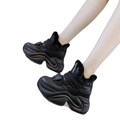 Damen Sneaker Hochflorige Sportschuhe Rutschfeste Sohle
