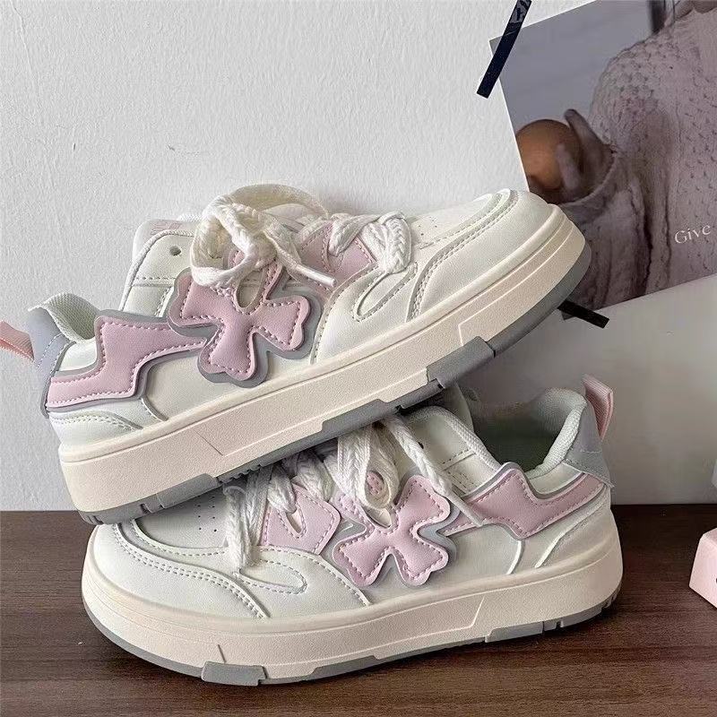 Damen Sneaker Blumenmuster Komfortschuhe