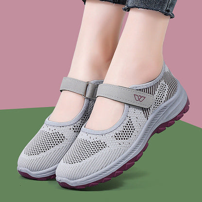 Damen Laufschuhe Atmungsaktives Mesh Komfortabel Klettverschluss