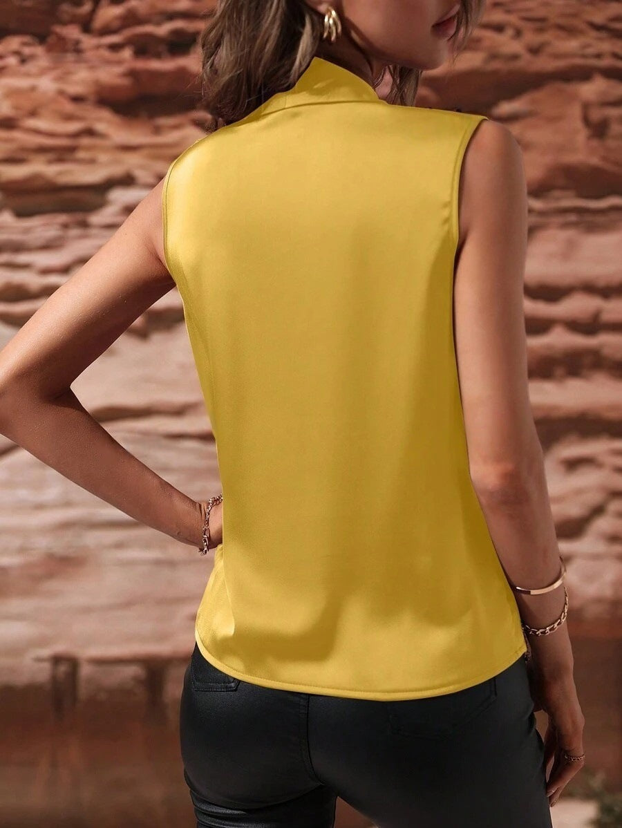 Damen Wickeltop Rafftiert Elegantes Design