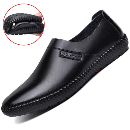 Damen Slip-On Schuhe Leder Bequem