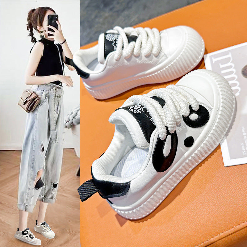 Damen Sneaker Rutschfest Modisch Panda Design Schwarz - Norvielle