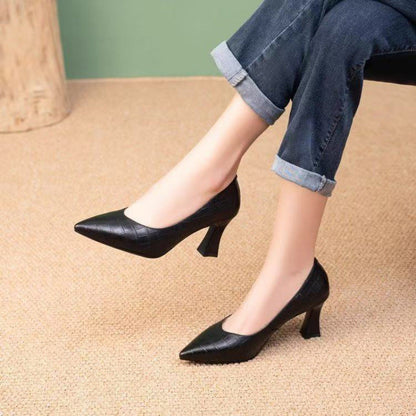 Damen Stilettos Elegante Pumps V-Ausschnitt Hochhackig