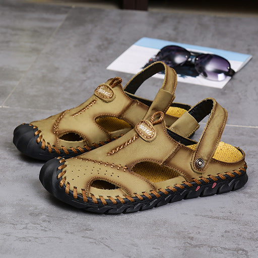Damen Ledersandalen Elastisch Komfort Sohle