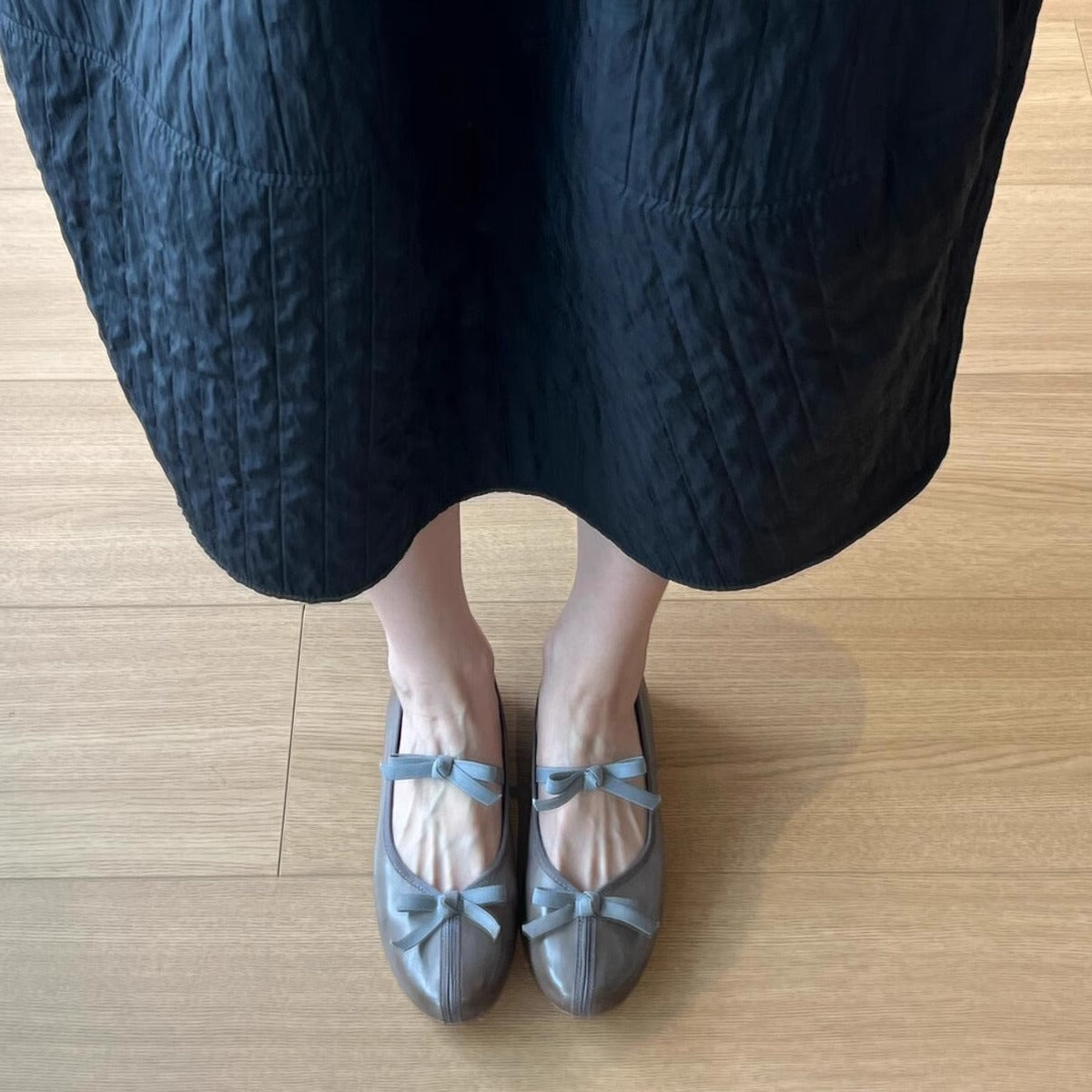 Damen Ballerinas Schleifen Design Bequem Elegant