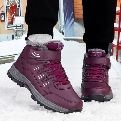 Damen Wanderstiefel Winterfest Isoliert Klettverschluss