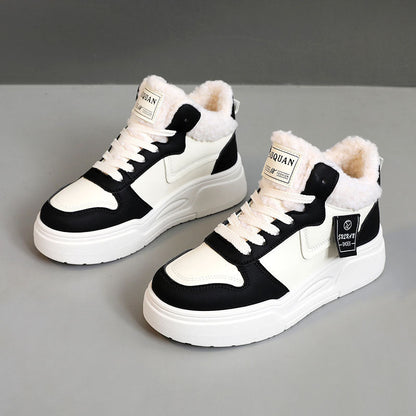 Damen High- Sneaker Sportlich Weiches Innenfutter