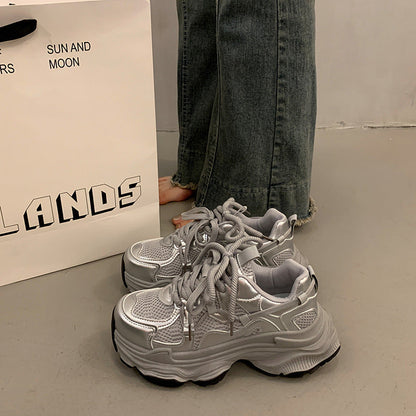 Damen Chunky Sneaker Mesh Weich