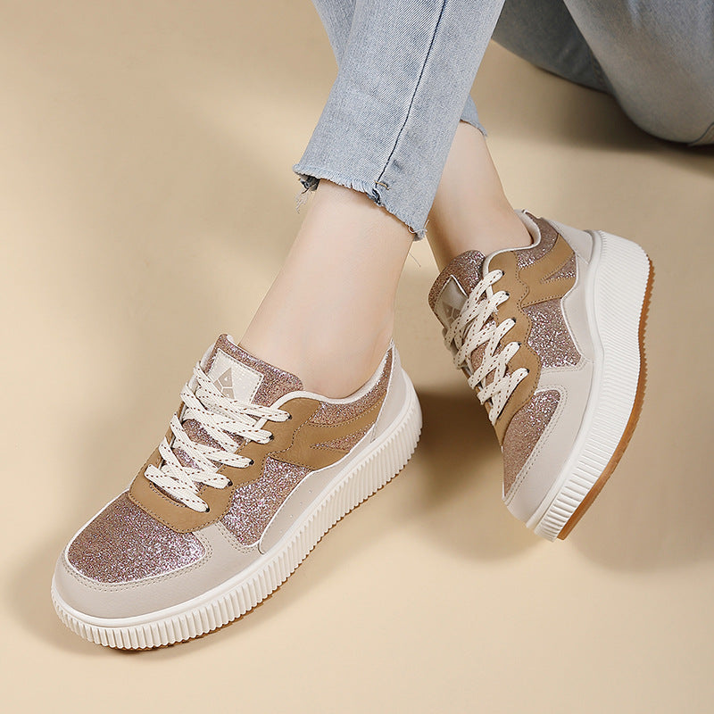 Damen Sneaker Weich Strukturiert Bequem
