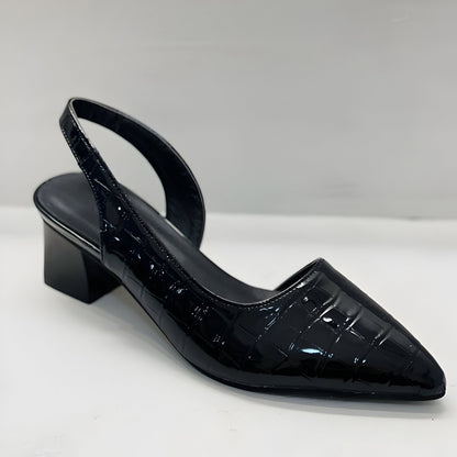 Damen Pumps Spitz Zulaufend Blockabsatz
