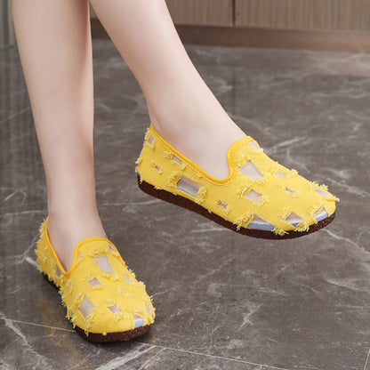 Damen Slip-On Schuhe Atmungsaktives Lochdesign Sommer