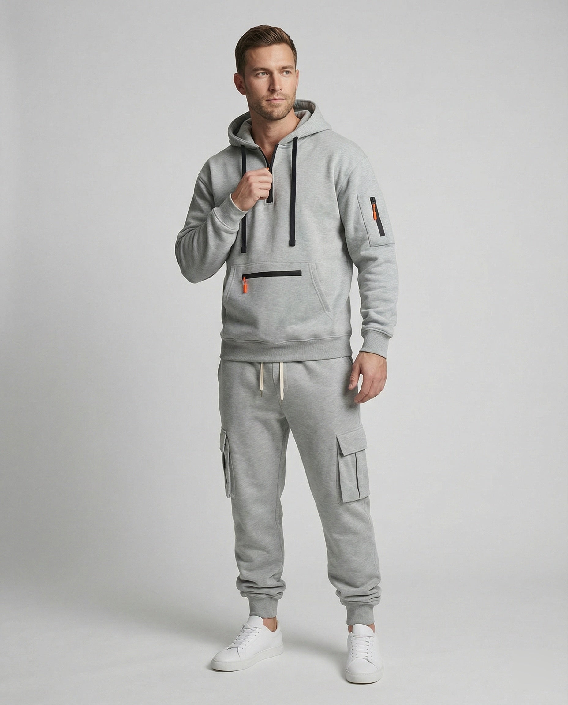 Herren Sportanzug Hoodie Jogginghose Sportlich - Norvielle