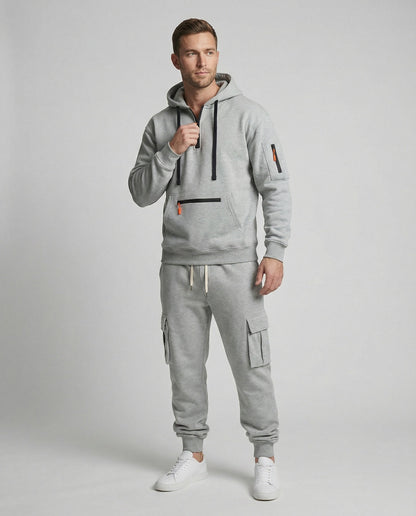 Herren Sportanzug Hoodie Jogginghose Sportlich - Norvielle