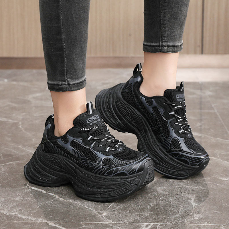 Damen Chunky Sneaker Bequem Modisch
