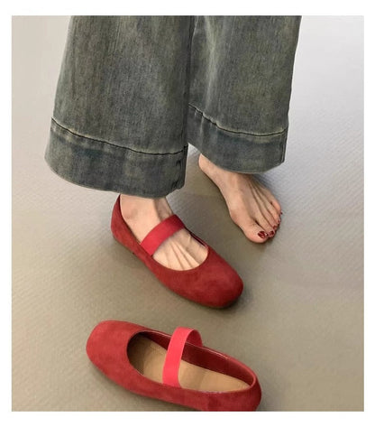 Damen Ballerinas Weich Komfort Schuhe Bequem