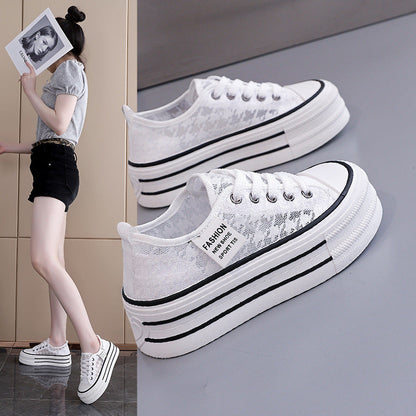 Damen Sneaker Hochplateau Atmungsaktiv