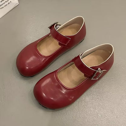 Damen Ballerinas Mary Jane mit verstellbarem Riemen Elegantes Design - Norvielle