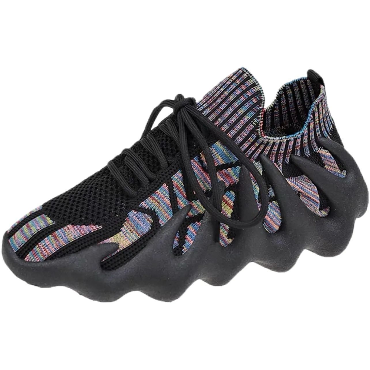 Damen Sneaker Stretch Obermaterial Rutschfeste Sohle