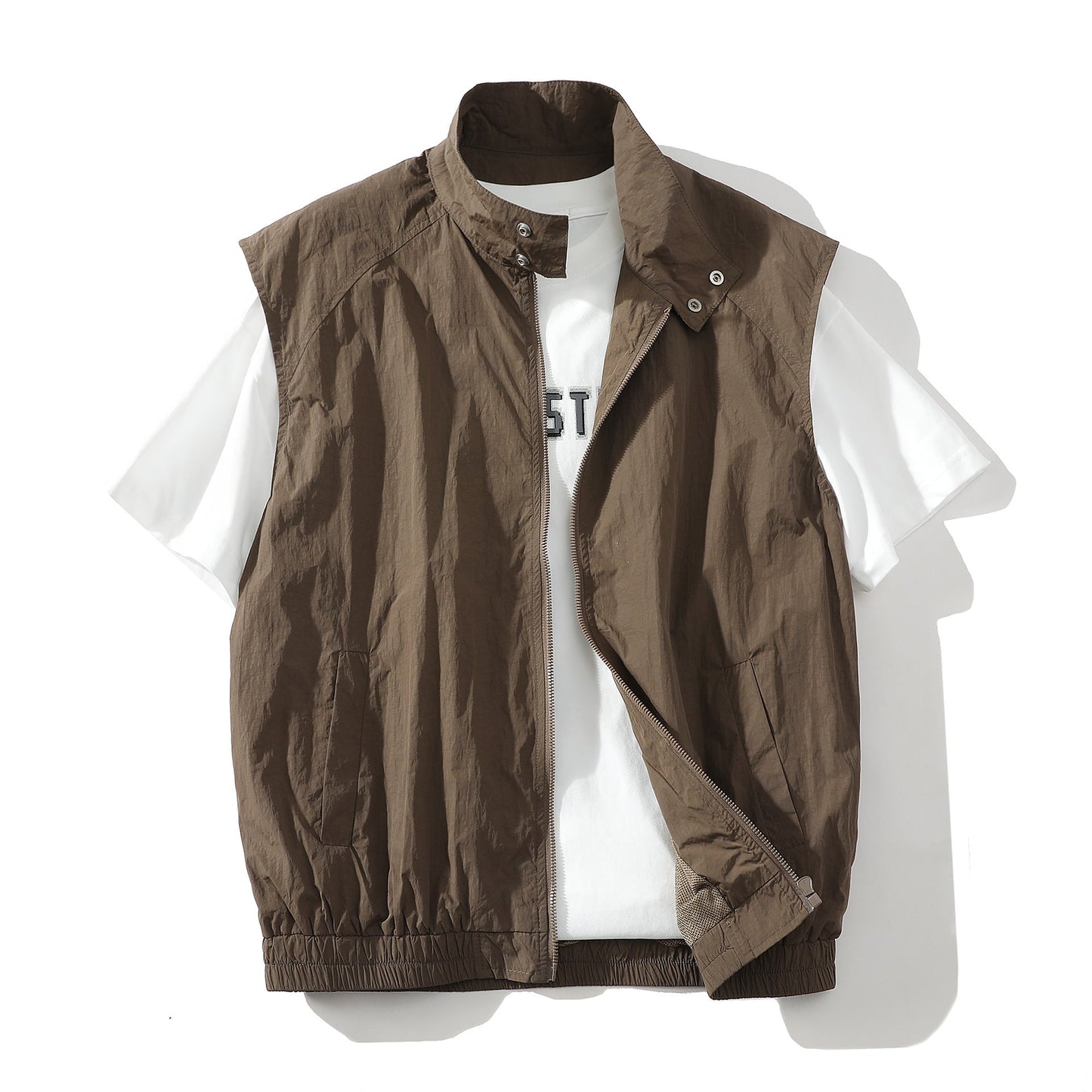 Herren Ärmellose Jacke Sportlich Trendy