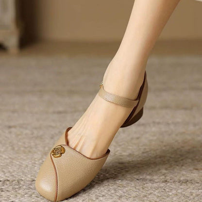 Damen Sling-Sandalen Elegant Knöpfe Sommer
