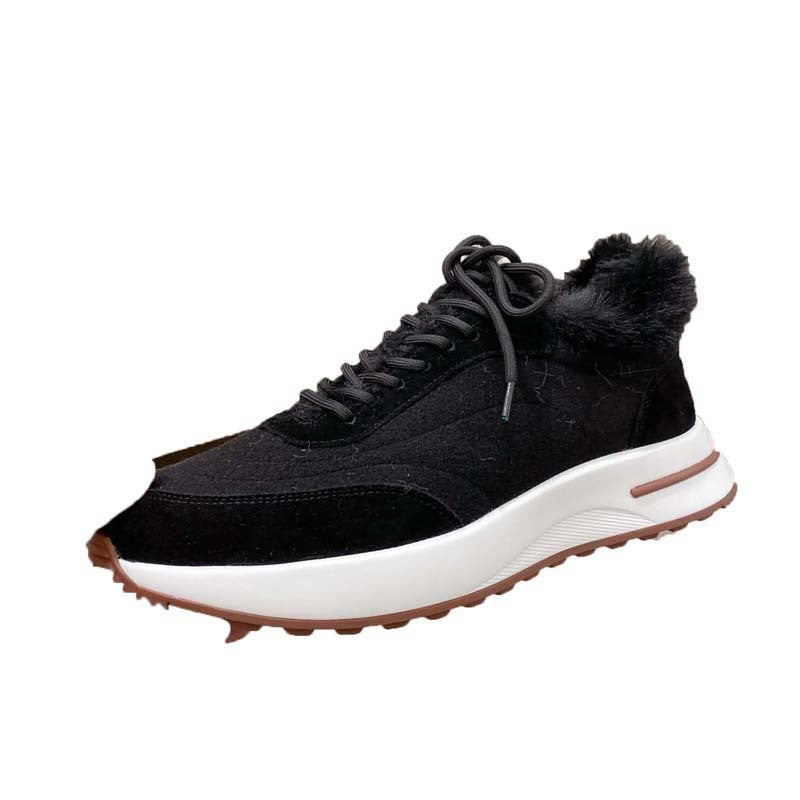 Damen Sneaker Fellkragen