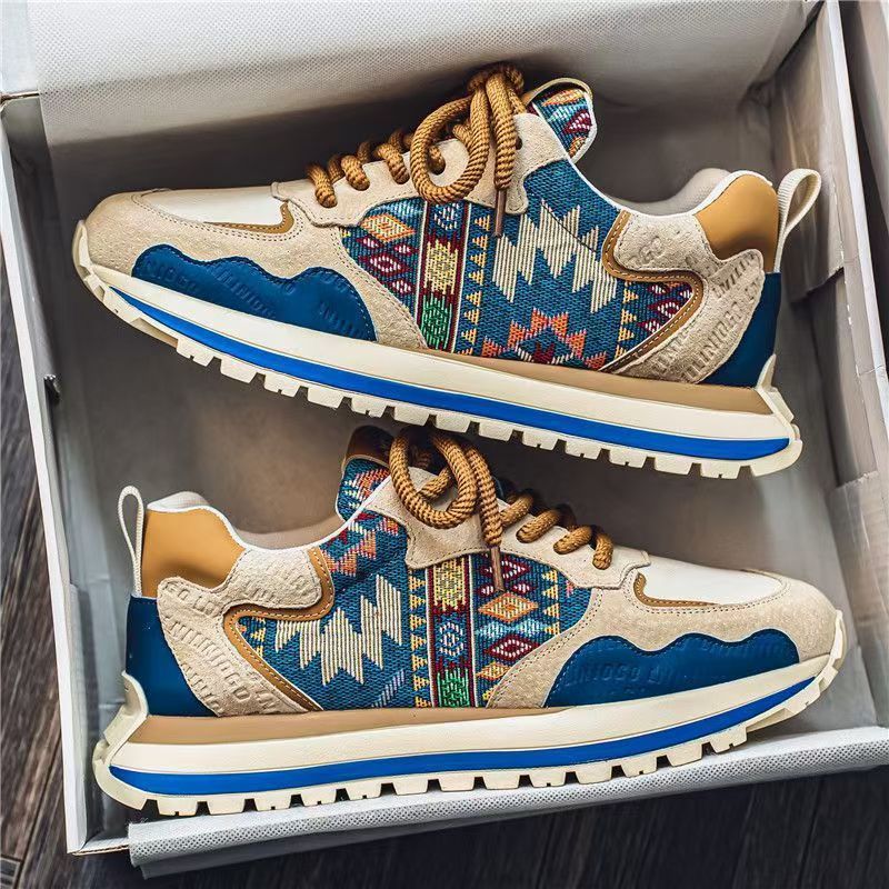 Damen Sneaker Sportlich Tribal Muster Rutschfest - Norvielle