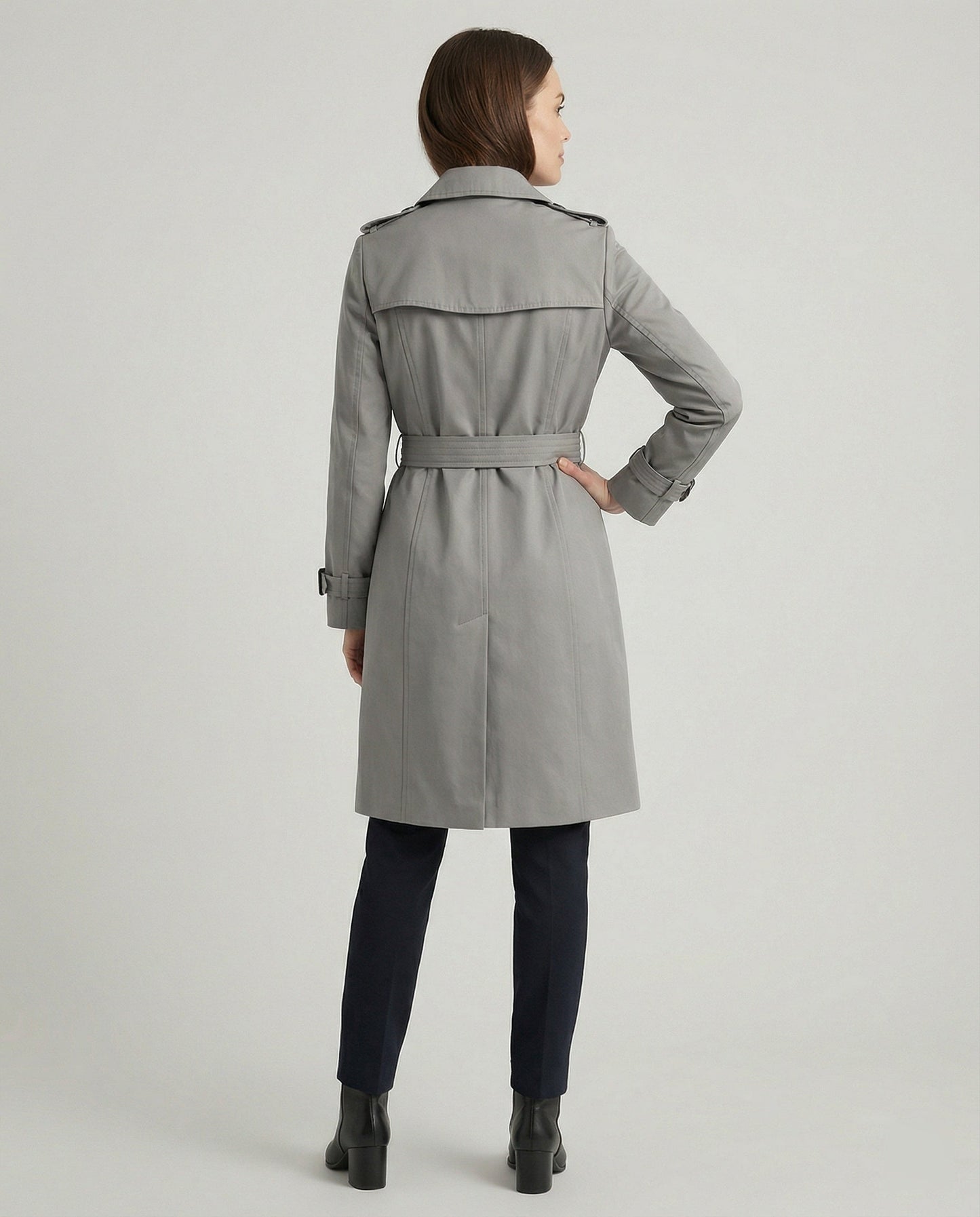 Damen Trenchcoat Groß geschnitten Taillengürtel Modern