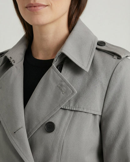 Damen Trenchcoat Groß geschnitten Taillengürtel Modern