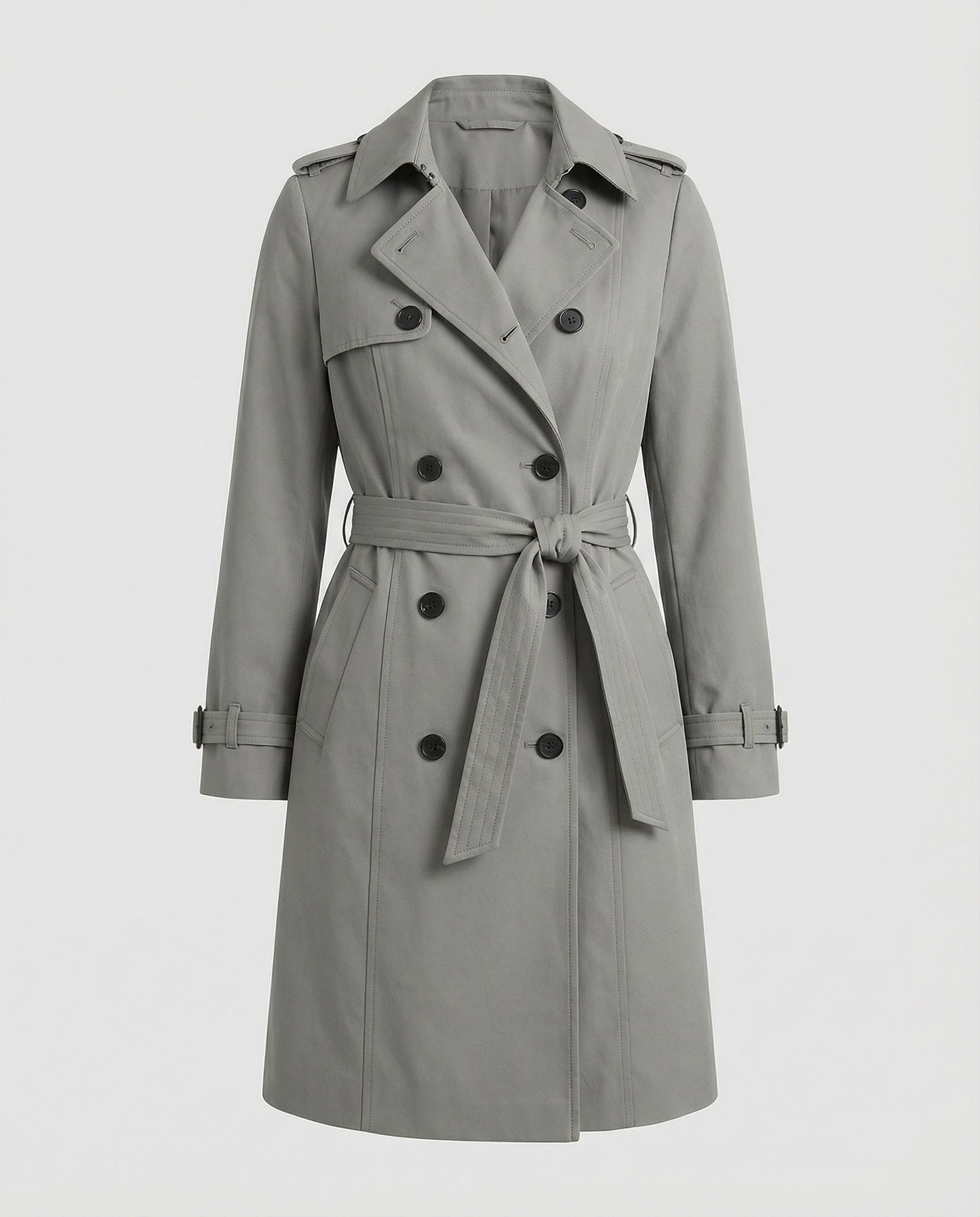 Damen Trenchcoat Groß geschnitten Taillengürtel Modern