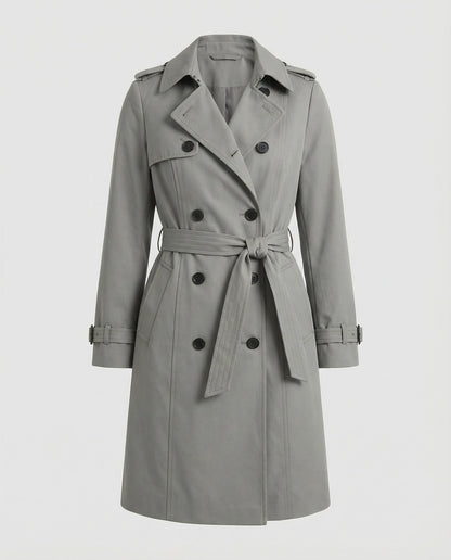 Damen Trenchcoat Groß geschnitten Taillengürtel Modern