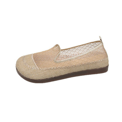 Damen Ballerinas Atmungsaktives Netzstoff Bequem