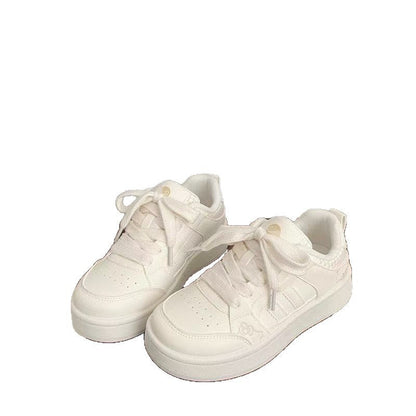 Damen Plattform Sneaker Atmungsaktives Material Modisch