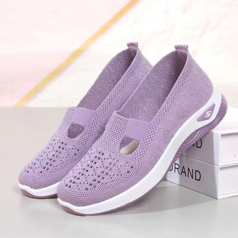 Damen Sneaker Leicht Bequem Slip-On