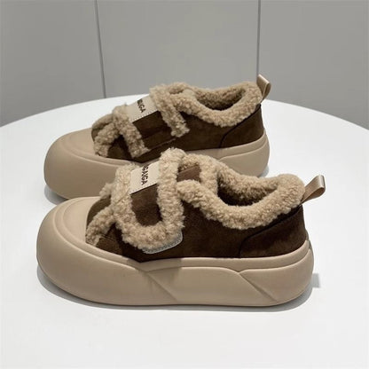 Damen Sneaker Fleecegefüttert Rutschfest Sportlich