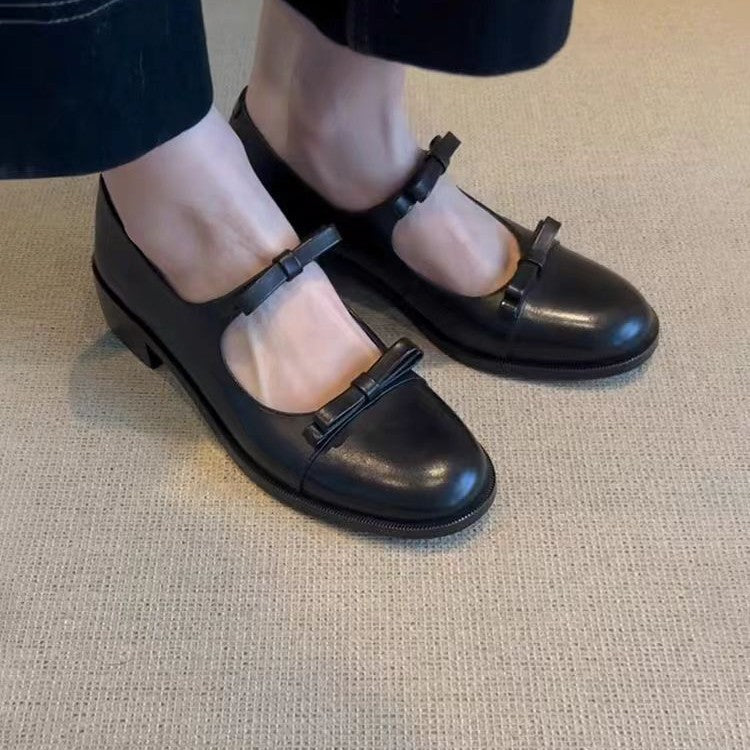 Damen Lederschuhe Mary Jane Elegant Komfortabel