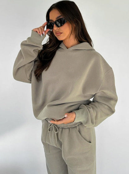 Damen Hoodie Set Oversized Jogger Bequem