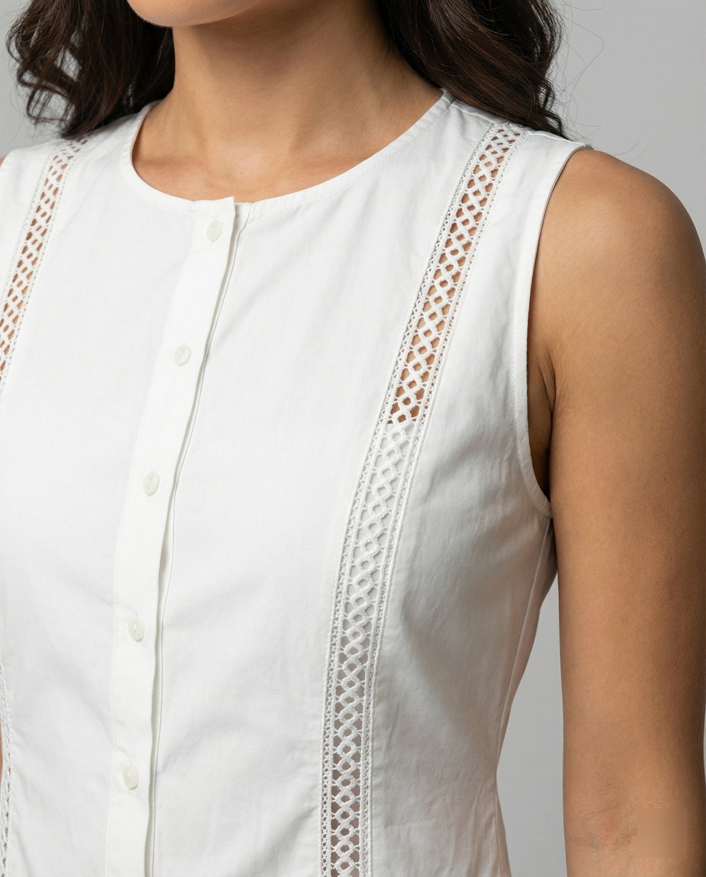 es Damen Sommerkleid Ärmellos Cutouts