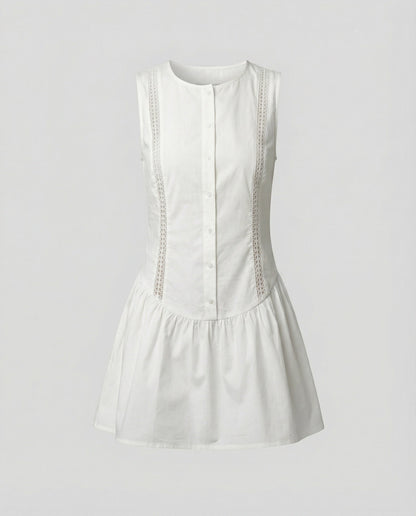 es Damen Sommerkleid Ärmellos Cutouts