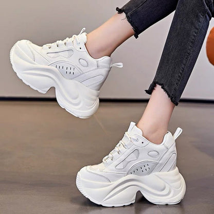 Damen High- Sneaker Komfortabel Plattform Schuhe