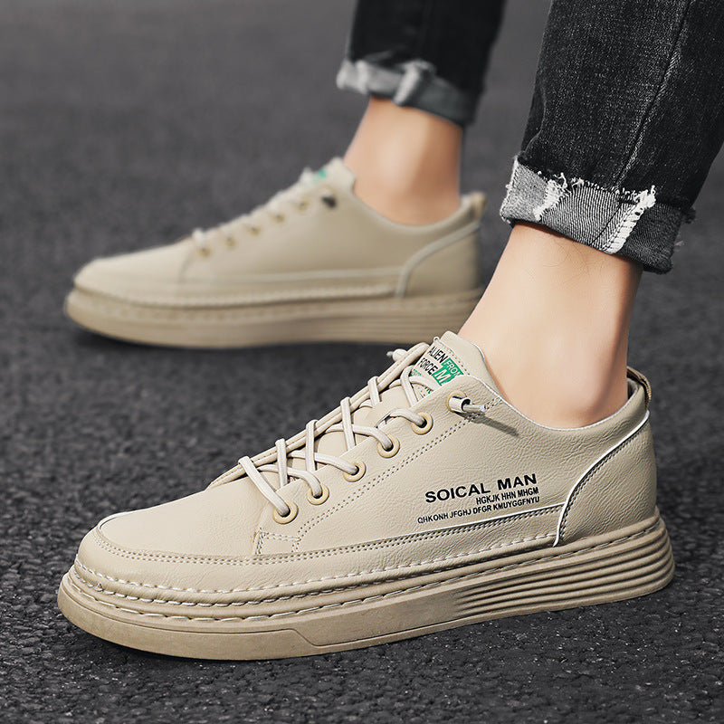 Herren Leder Sneaker Weich Lässig