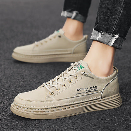 Herren Leder Sneaker Weich Lässig