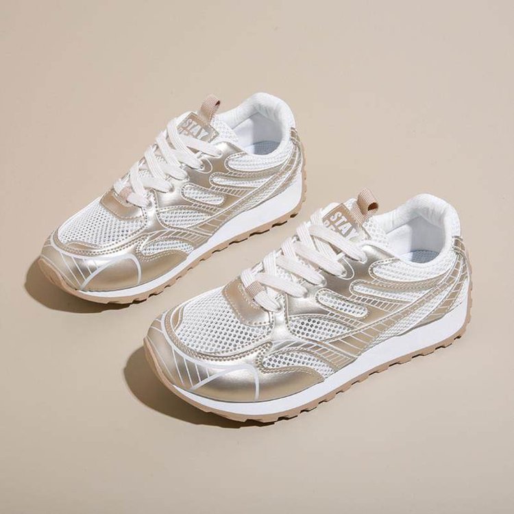 Damen Sneaker Sportlich Elegant Mesh
